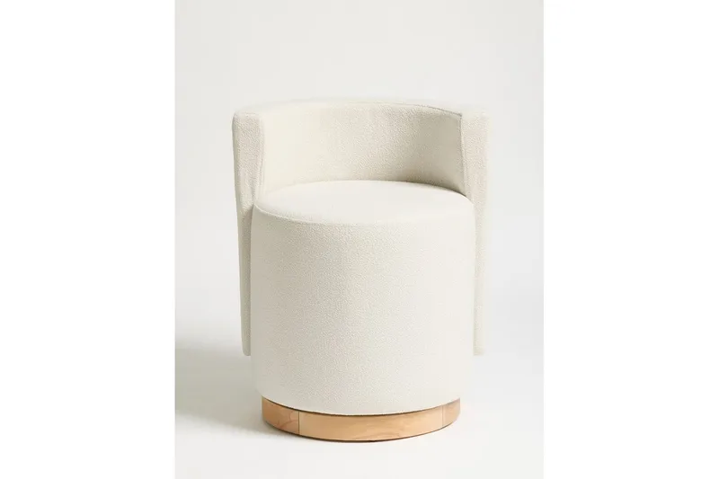 Kelran Fotpall 45 cm - Krem - Møbler - Stoler & lenestoler - Krakk - Fotskammel