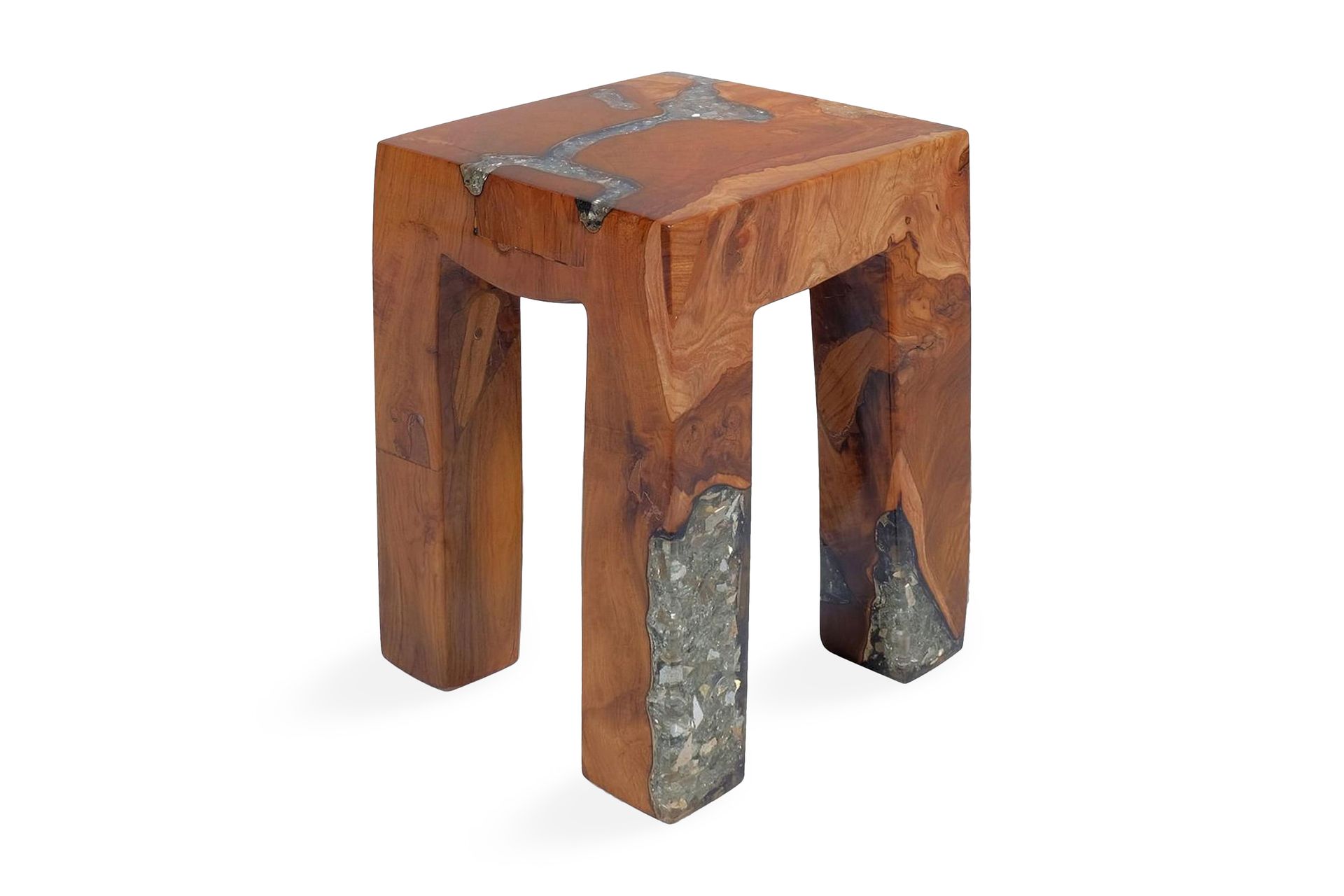 Krakk heltre teak og harpiks - Møbler - Stoler & lenestoler - Krakk