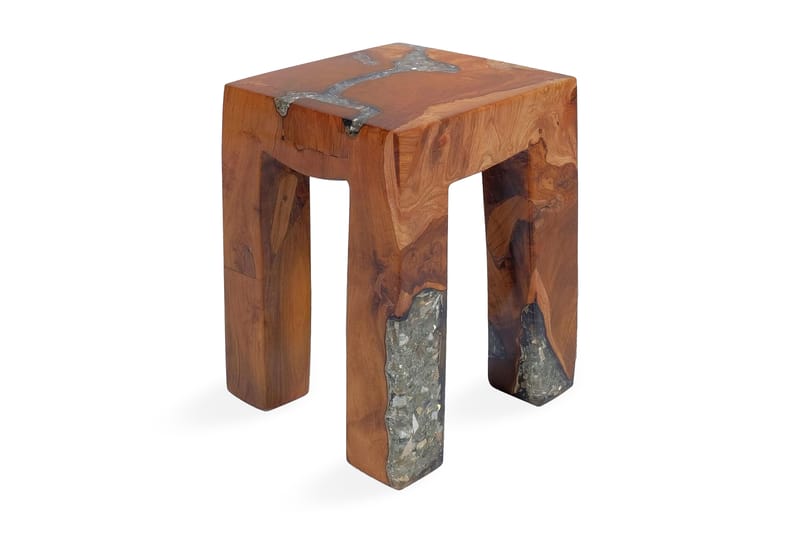 Krakk heltre teak og harpiks - Møbler - Stoler & lenestoler - Krakk