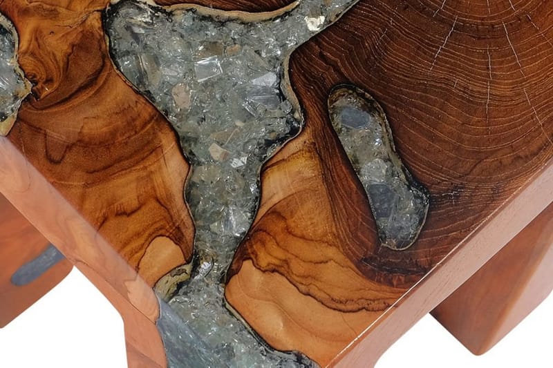 Krakk heltre teak og harpiks - Møbler - Stoler & lenestoler - Krakk