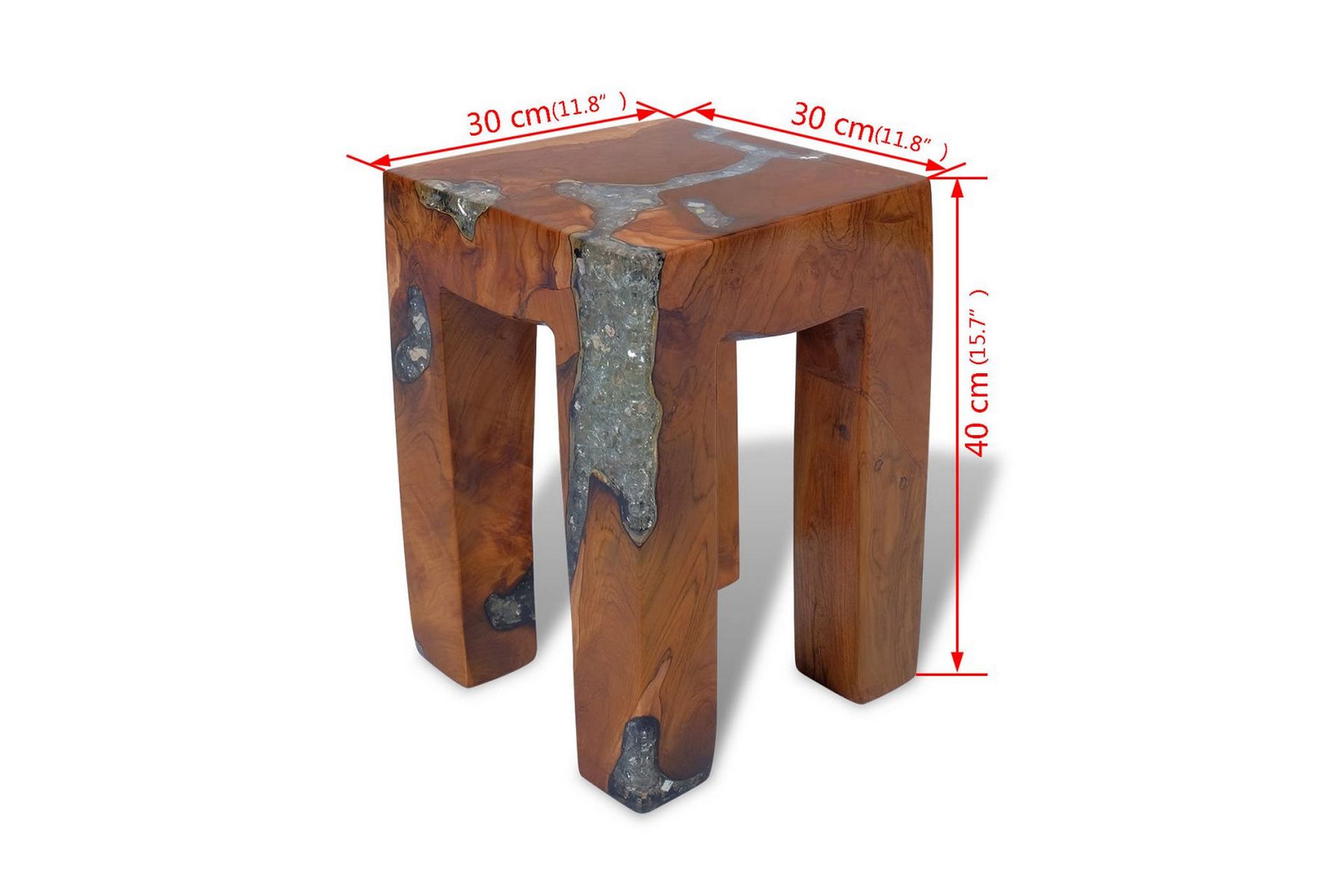 Krakk heltre teak og harpiks - Møbler - Stoler & lenestoler - Krakk