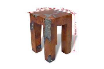 Krakk heltre teak og harpiks - Møbler - Stoler & lenestoler - Krakk