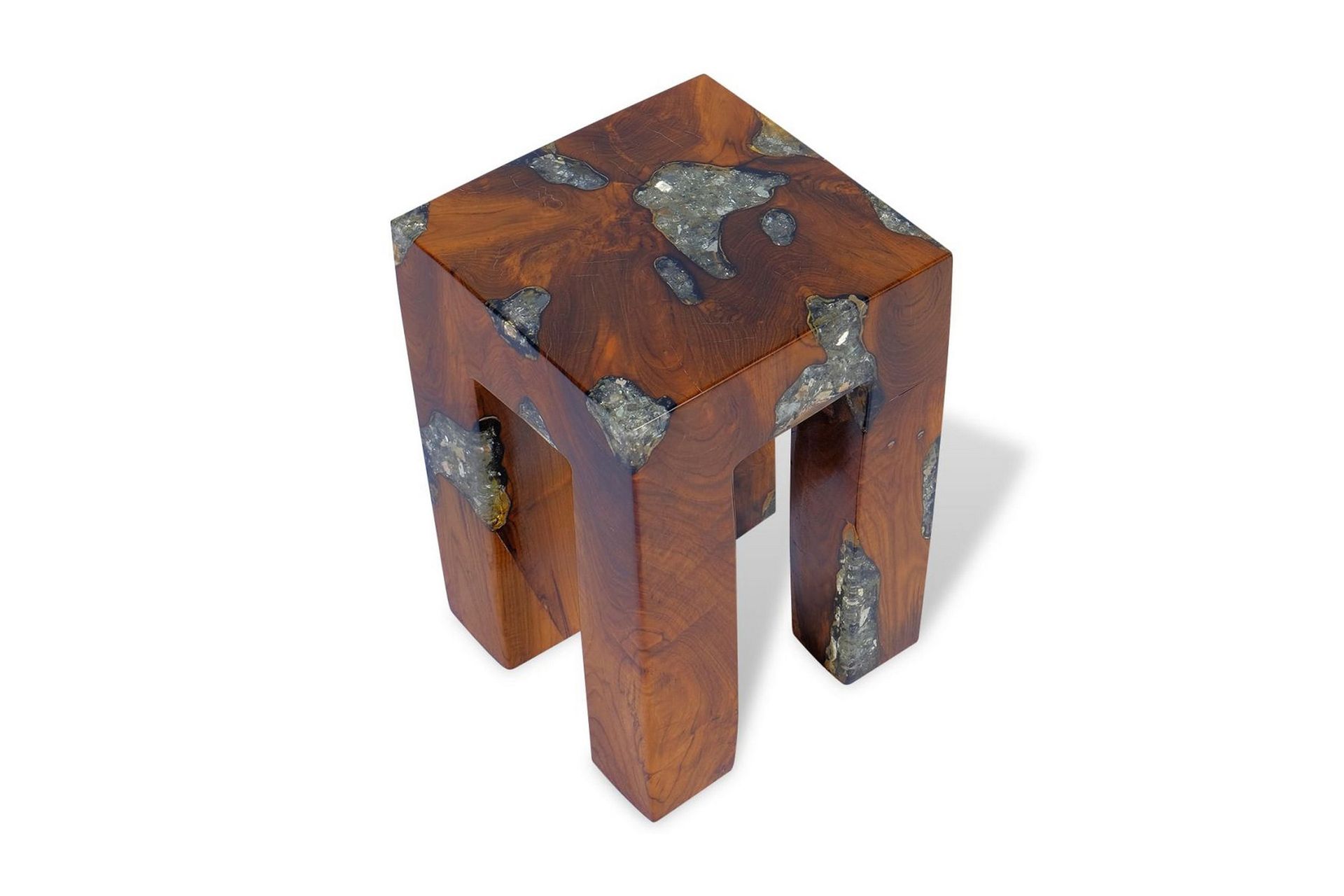 Krakk heltre teak og harpiks - Møbler - Stoler & lenestoler - Krakk