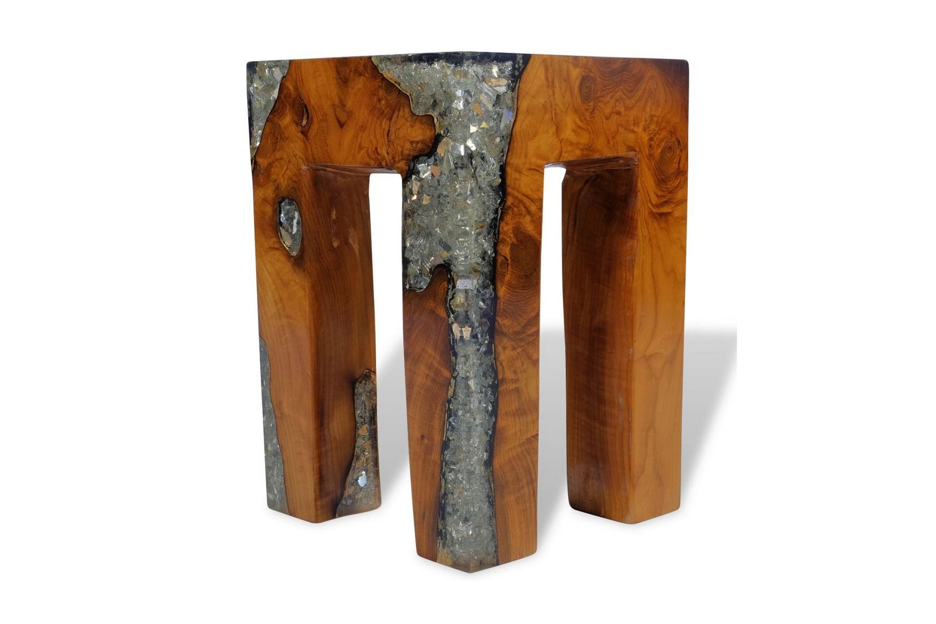 Krakk heltre teak og harpiks - Møbler - Stoler & lenestoler - Krakk