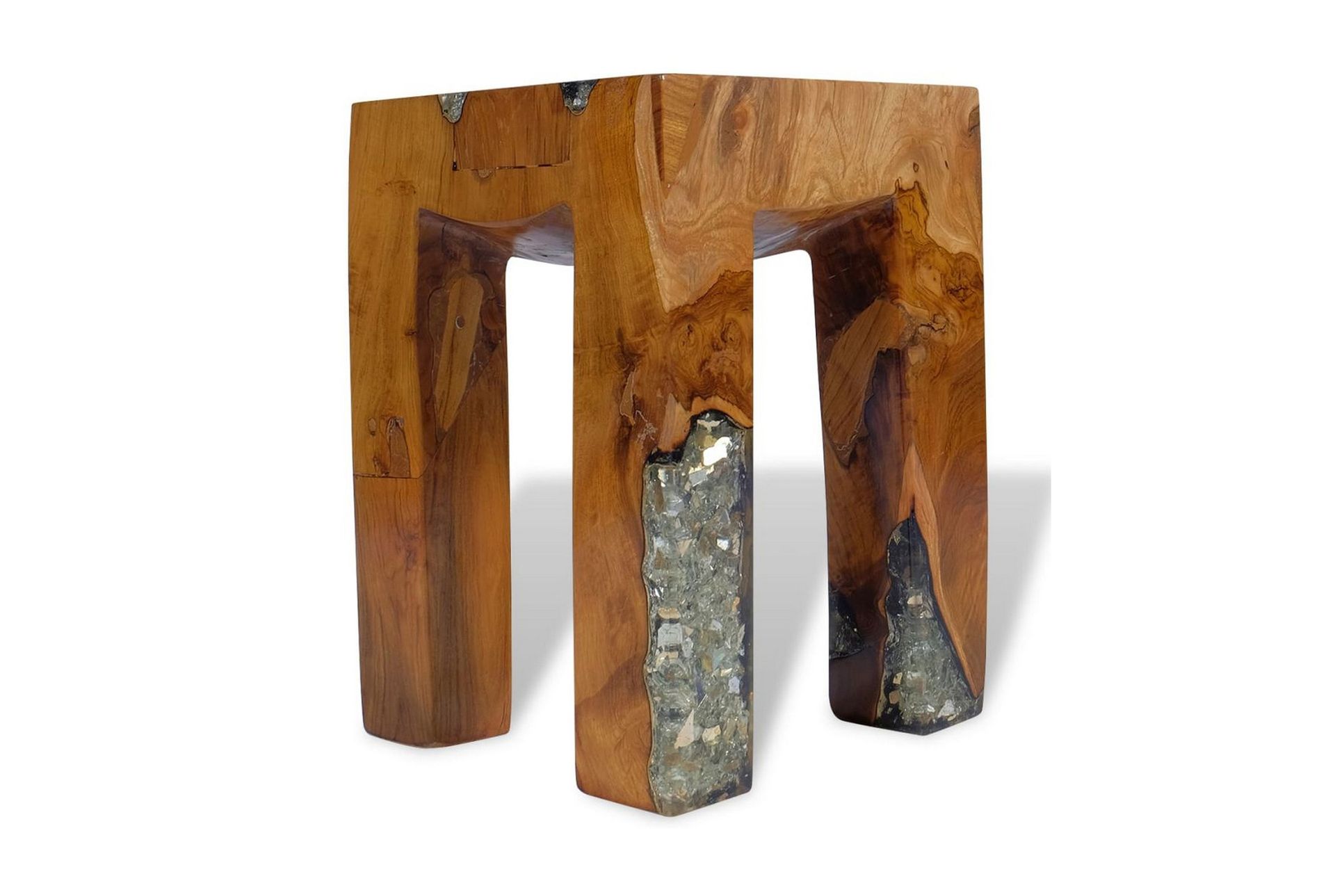 Krakk heltre teak og harpiks - Møbler - Stoler & lenestoler - Krakk