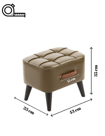 Lenira Sittepuff 43 cm - Khaki - Møbler - Stoler & lenestoler - Krakk - Puff
