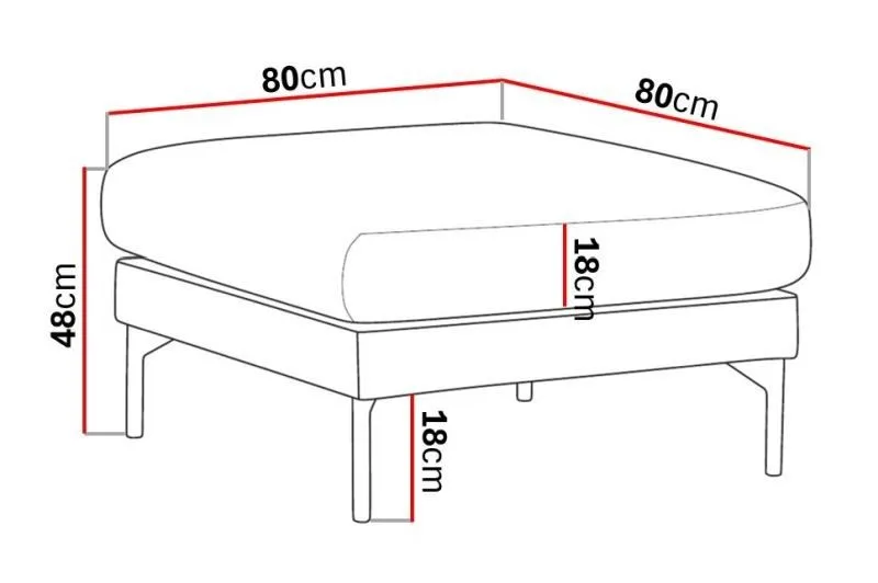 Menard Manchester Fotskammel 87 cm bred - Brun - Møbler - Stoler & lenestoler - Krakk - Fotskammel