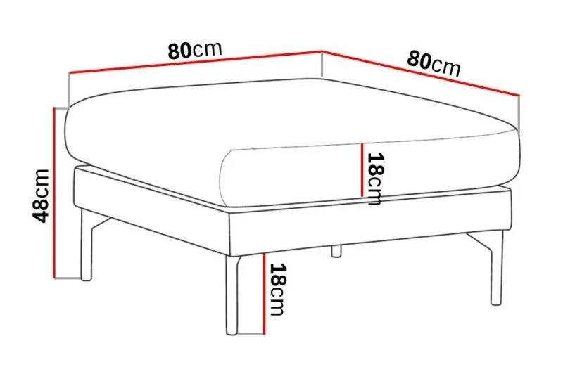 Menard Manchester Fotskammel 87 cm bred - Brun - Møbler - Stoler & lenestoler - Krakk - Fotskammel