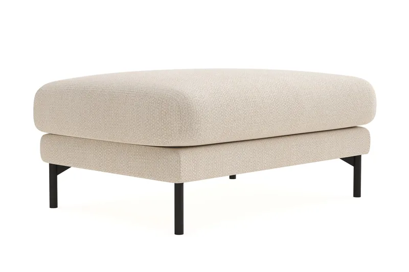 Menard Premium Fodskammel i Chenille - Lys Beige - Møbler - Stoler & lenestoler - Krakk - Fotskammel