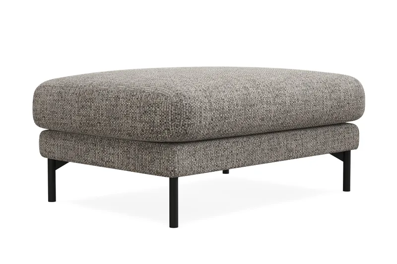 Menard Premium Fodskammel i Chenille - Grå - Møbler - Stoler & lenestoler - Krakk - Fotskammel