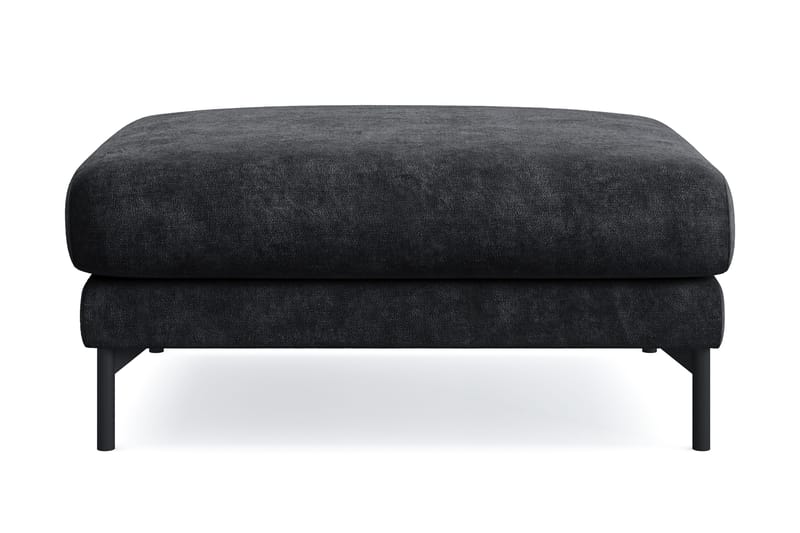 Menard Premium fotskammel i chenille - Svart - Møbler - Stoler & lenestoler - Krakk - Fotskammel