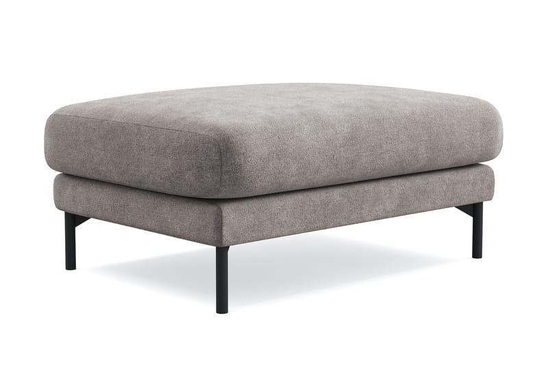 Menard Premium fotskammel i chenille - Grå/Brun - Møbler - Stoler & lenestoler - Krakk - Fotskammel