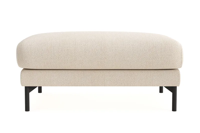 Menard Premium Fodskammel i Chenille, Lys Beige