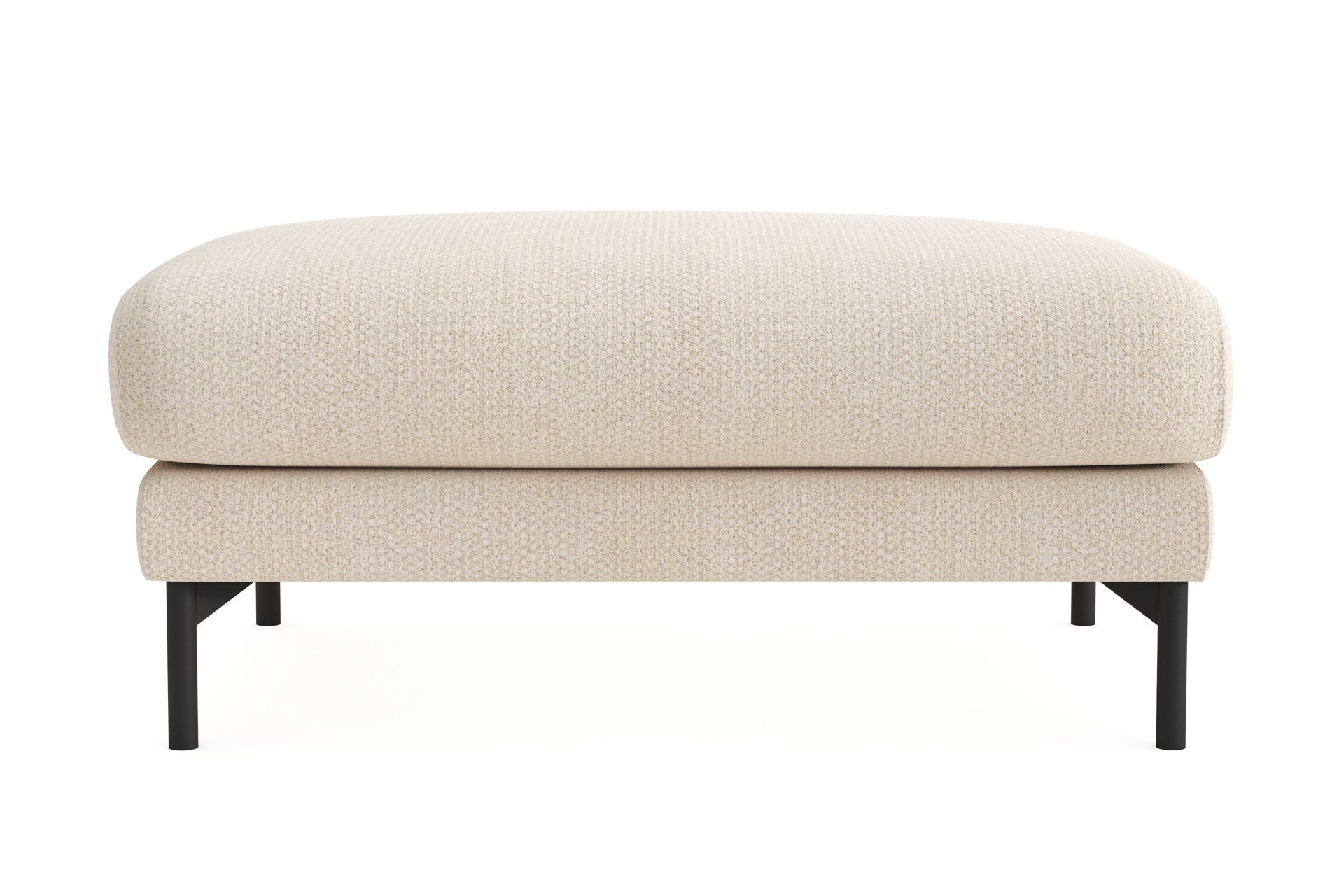 Menard Premium fotskammel i chenille - Lysbeige