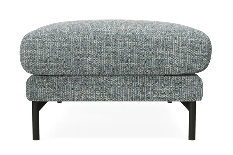 Menard Premium Fodskammel i Chenille - Grå/Blå - Møbler - Stoler & lenestoler - Krakk - Fotskammel