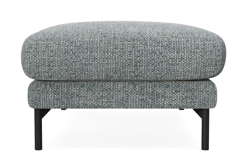 Menard Premium Fodskammel i Chenille - Grå/Blå - Møbler - Stoler & lenestoler - Krakk - Fotskammel