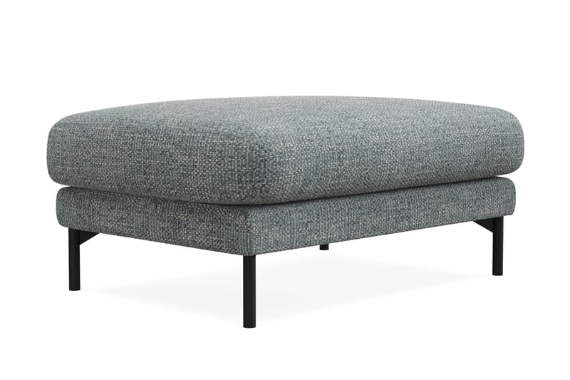 Menard Premium Fodskammel i Chenille - Grå/Blå - Møbler - Stoler & lenestoler - Krakk - Fotskammel