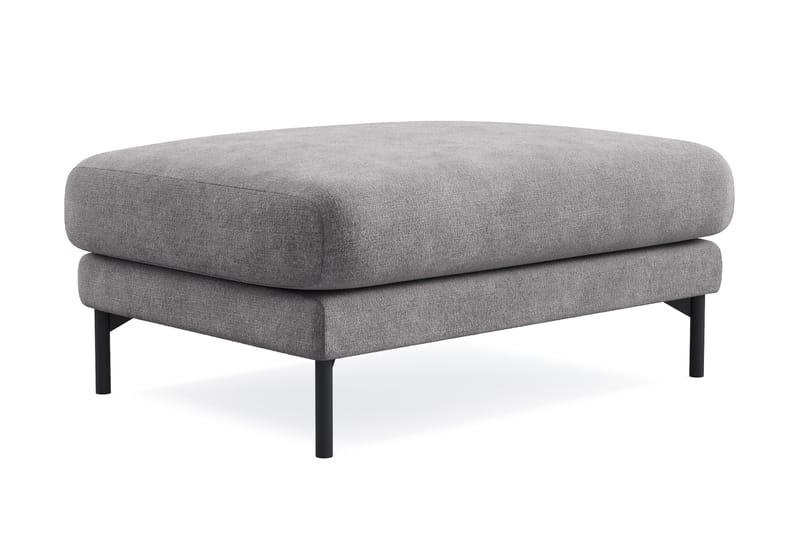 Menard Premium fotskammel i chenille - Grå - Møbler - Stoler & lenestoler - Krakk - Fotskammel