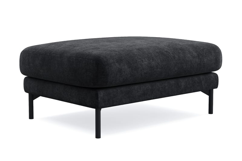 Menard Premium fotskammel i chenille - Svart - Møbler - Stoler & lenestoler - Krakk - Fotskammel