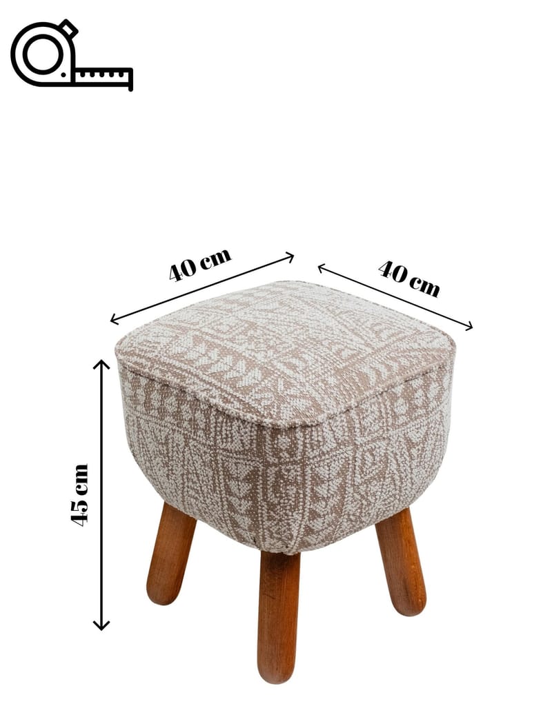 Merabe sittepuff 40 cm - Beige - Møbler - Stoler & lenestoler - Krakk - Puff