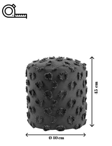 Meric sittepuff 40 cm rund - Antrasitt - Møbler - Stoler & lenestoler - Krakk - Puff