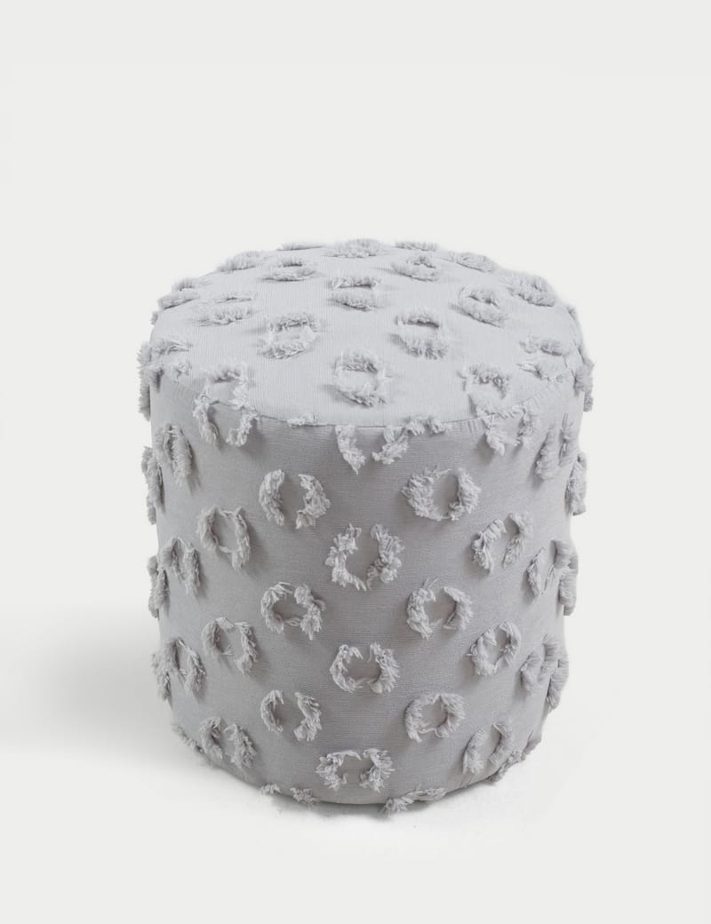 Meric sittepuff 40 cm rund - Grå - Møbler - Stoler & lenestoler - Krakk - Puff