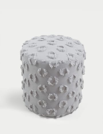 Meric sittepuff 40 cm rund - Grå - Møbler - Stoler & lenestoler - Krakk - Puff