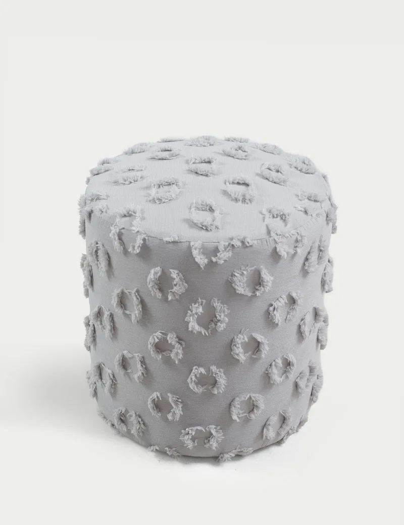 Meric sittepuff 40 cm rund - Grå - Møbler - Stoler & lenestoler - Krakk - Puff