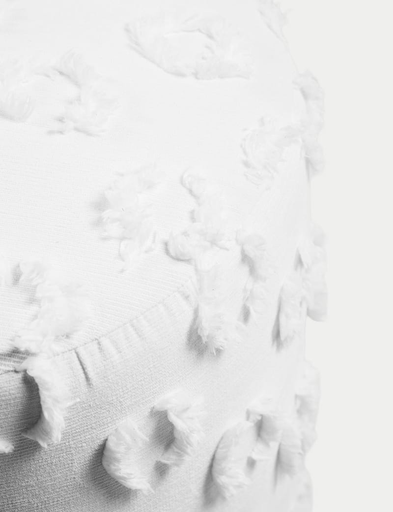 Meric sittepuff 40 cm rund - Hvit - Møbler - Stoler & lenestoler - Krakk - Puff