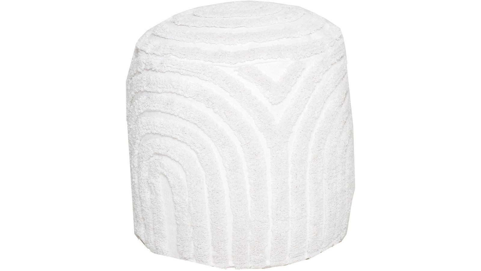 Mirello puff 45 cm rund - Hvit