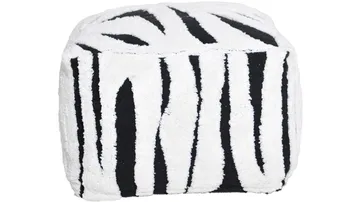 Mirello puff 50 cm - Hvit/svart - Møbler - Stoler & lenestoler - Krakk - Puff