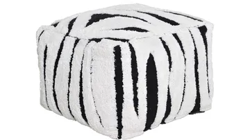 Mirello puff 50 cm - Hvit/svart - Møbler - Stoler & lenestoler - Krakk - Puff