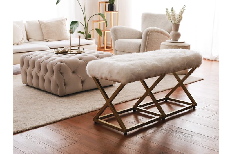 Murmu Sittekrakk 100 cm, Gull/Hvit