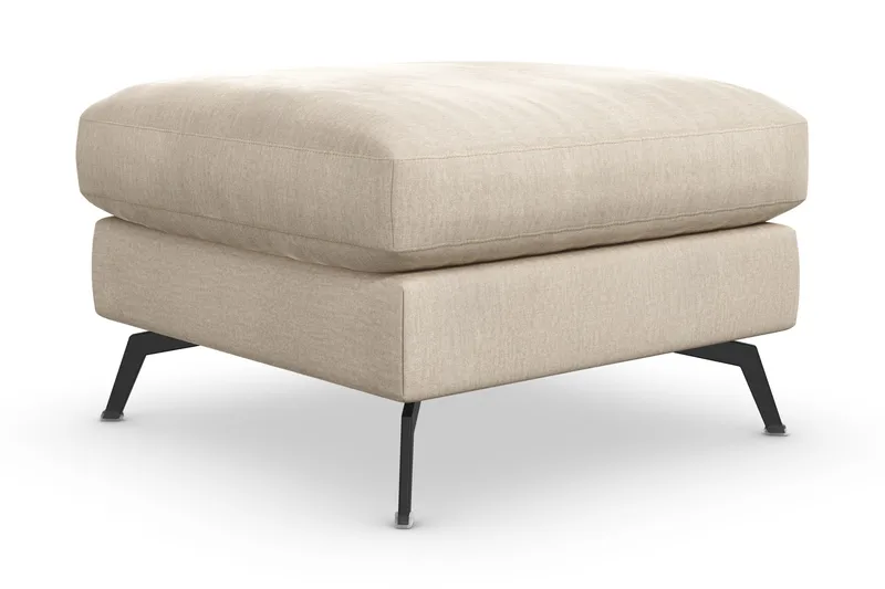 Ocean Lyx Fotskammel, Beige/Fløyel