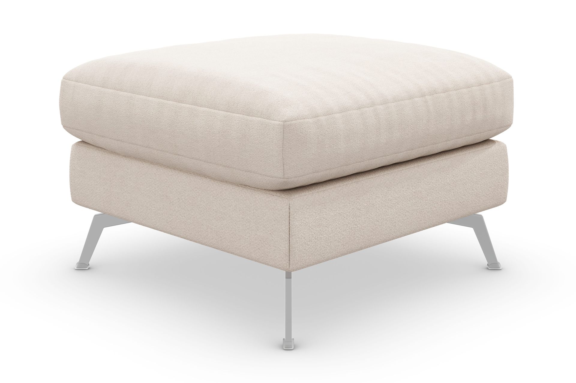 Ocean Lyx Fotskammel - Beige/Krom