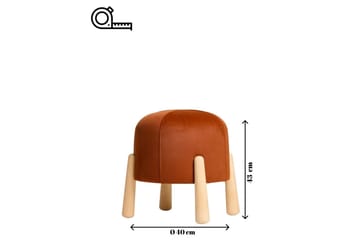 Orryn Fotpall 40 cm - Oransje/Natur - Møbler - Stoler & lenestoler - Krakk - Fotskammel