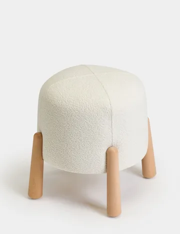 Orryn sittepuff 40 cm rund - Hvit - Møbler - Stoler & lenestoler - Krakk - Puff