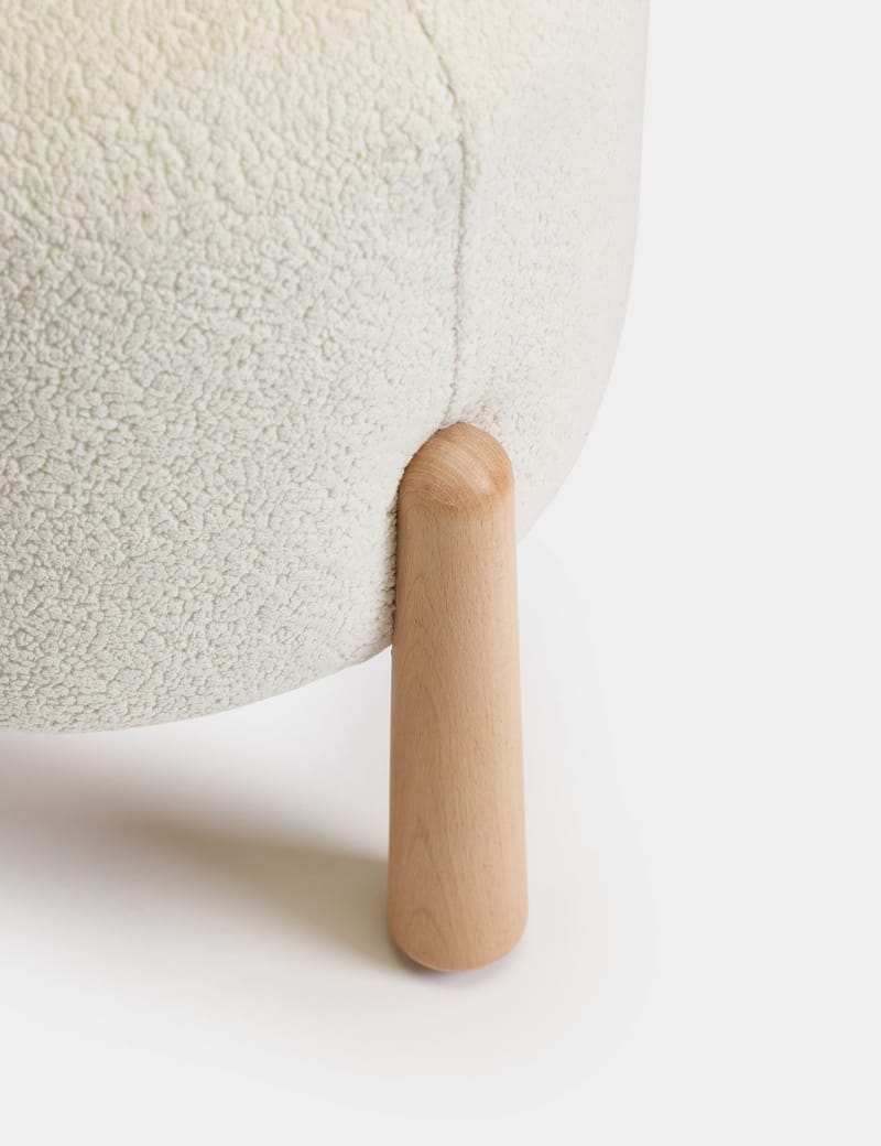 Orryn sittepuff 40 cm rund - Hvit - Møbler - Stoler & lenestoler - Krakk - Puff