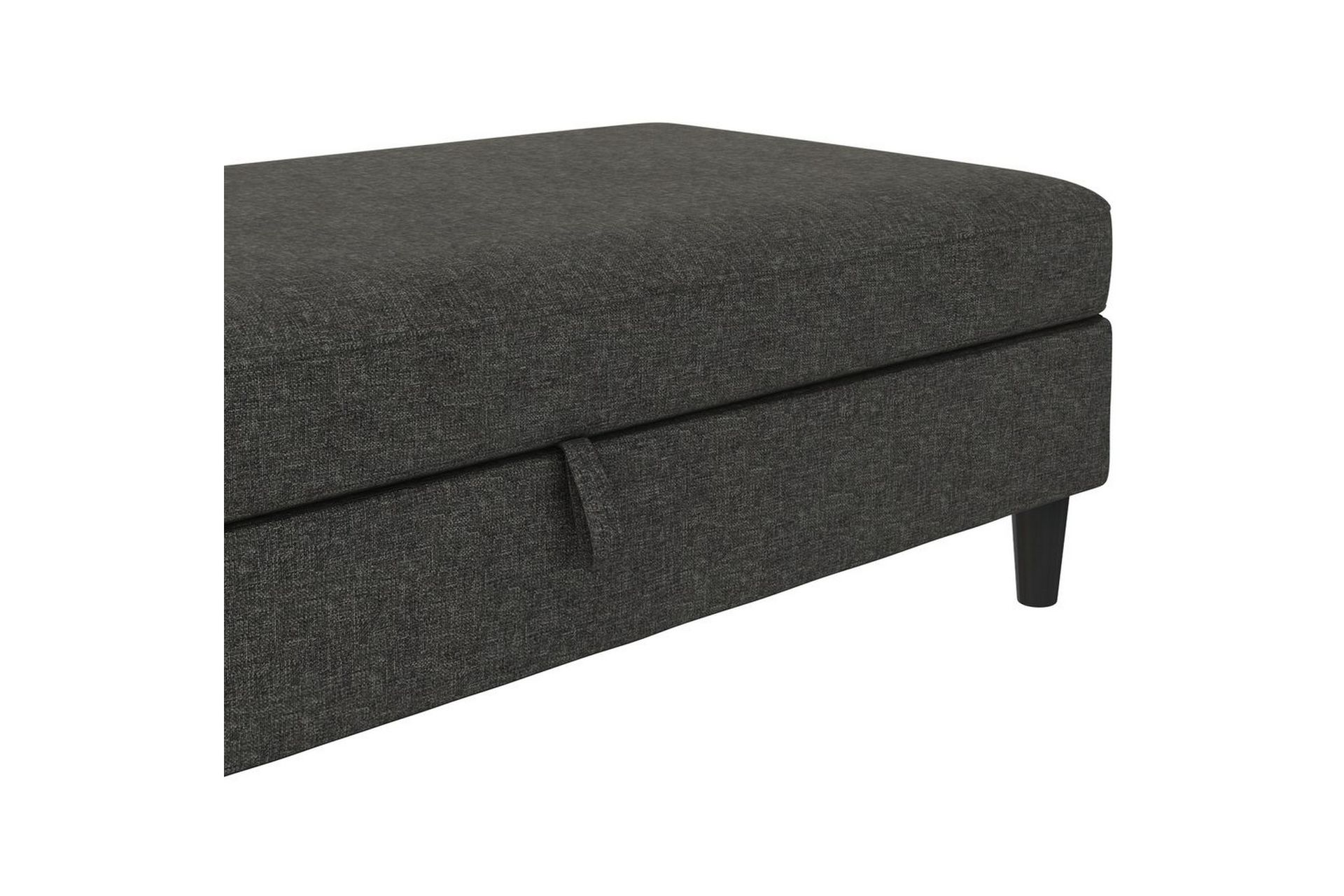 Osmaner/Krakk Hartford Antrasitt, Linstoffutseende (100 % polyester) - Antrasitt, Linstoffutseende (100 % polyester) - Møbler - Stoler & lenestoler - Krakk - Fotskammel