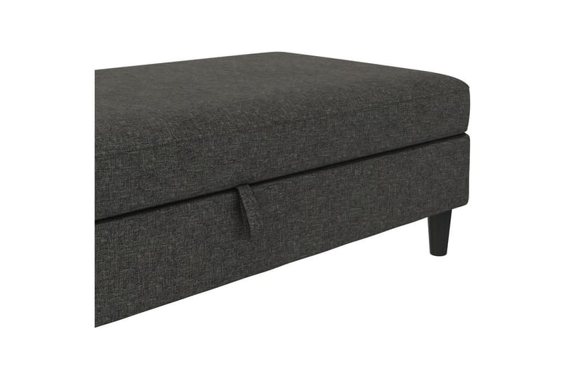 Osmaner/Krakk Hartford Antrasitt, Linstoffutseende (100 % polyester) - Antrasitt, Linstoffutseende (100 % polyester) - Møbler - Stoler & lenestoler - Krakk - Fotskammel