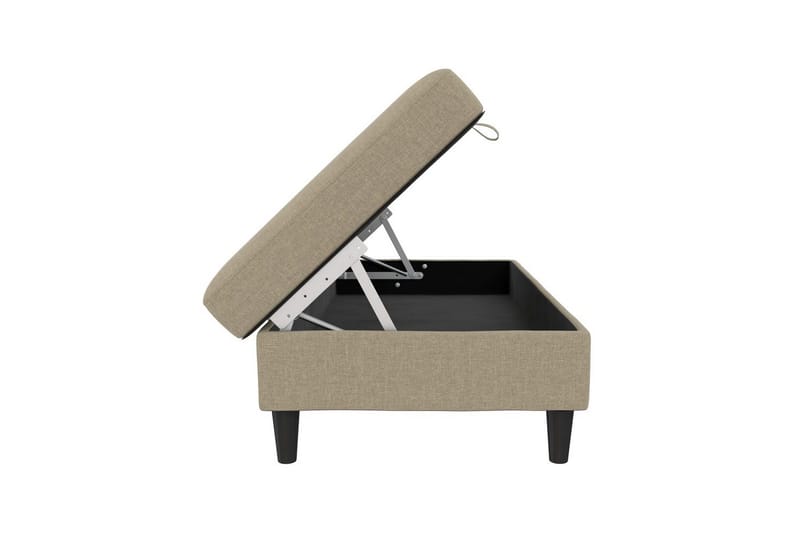 Osmaner/Krakk Hartford Brun, Linstoffutseende (100 % polyester) - Brun, Linstoffutseende (100 % polyester) - Møbler - Stoler & lenestoler - Krakk - Fotskammel