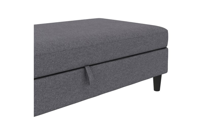 Osmaner/Krakk Hartford Grå, Linstoffutseende (100 % polyester) - Grå, Linstoffutseende (100 % polyester) - Møbler - Stoler & lenestoler - Krakk - Fotskammel