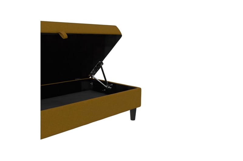 Osmaner/Krakk Hartford Gul, Linstoffutseende (100 % polyester) - Gul, Linstoffutseende (100 % polyester) - Møbler - Stoler & lenestoler - Krakk - Fotskammel