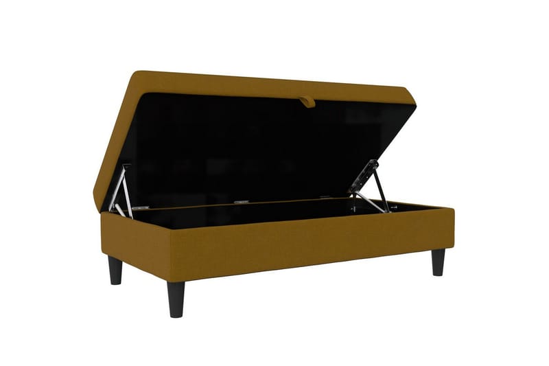 Osmaner/Krakk Hartford Gul, Linstoffutseende (100 % polyester) - Gul, Linstoffutseende (100 % polyester) - Møbler - Stoler & lenestoler - Krakk - Fotskammel