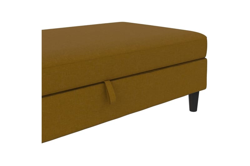 Osmaner/Krakk Hartford Gul, Linstoffutseende (100 % polyester) - Gul, Linstoffutseende (100 % polyester) - Møbler - Stoler & lenestoler - Krakk - Fotskammel