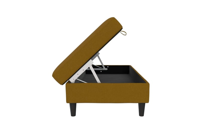 Osmaner/Krakk Hartford Gul, Linstoffutseende (100 % polyester) - Gul, Linstoffutseende (100 % polyester) - Møbler - Stoler & lenestoler - Krakk - Fotskammel