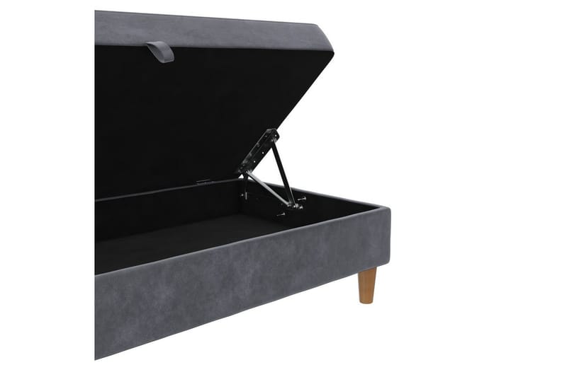 Osmaner/Krakk Lilly Antrasitt, Fløyel/Tre/Plast - Antrasitt, Fløyel/Tre/Plast - Møbler - Stoler & lenestoler - Krakk - Fotskammel