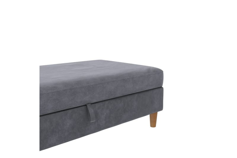 Osmaner/Krakk Lilly Antrasitt, Fløyel/Tre/Plast - Antrasitt, Fløyel/Tre/Plast - Møbler - Stoler & lenestoler - Krakk - Fotskammel