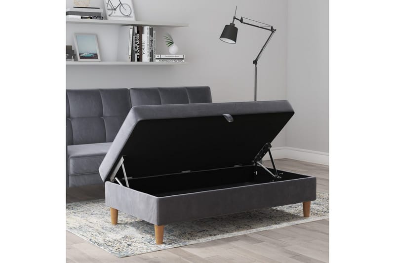 Osmaner/Krakk Lilly Antrasitt, Fløyel/Tre/Plast - Antrasitt, Fløyel/Tre/Plast - Møbler - Stoler & lenestoler - Krakk - Fotskammel