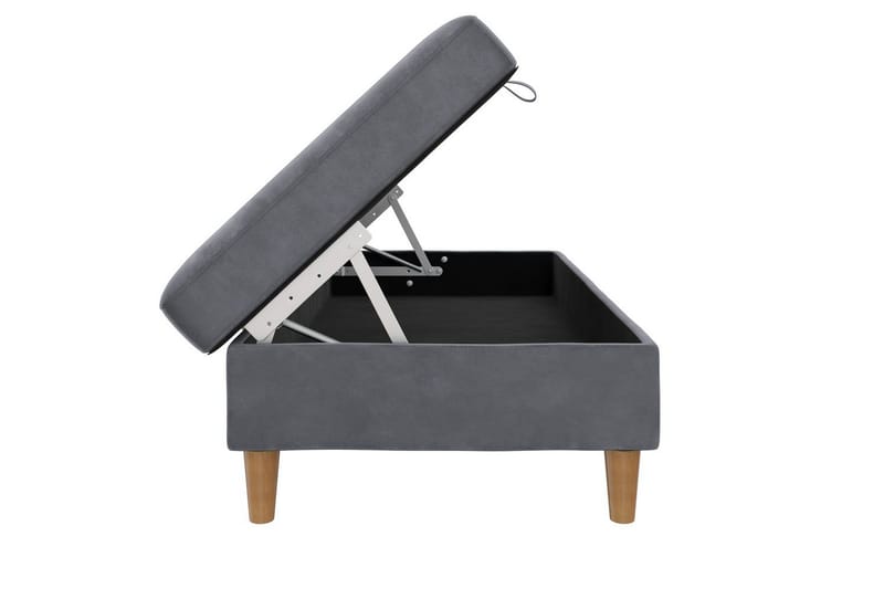 Osmaner/Krakk Lilly Antrasitt, Fløyel/Tre/Plast - Antrasitt, Fløyel/Tre/Plast - Møbler - Stoler & lenestoler - Krakk - Fotskammel